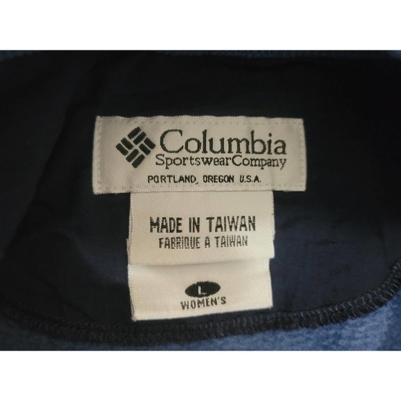 Columbia Blue Omni Therm Stretch V-Neck Sweater Womens Size L Outdoors Hiking - Picture 6 of 6